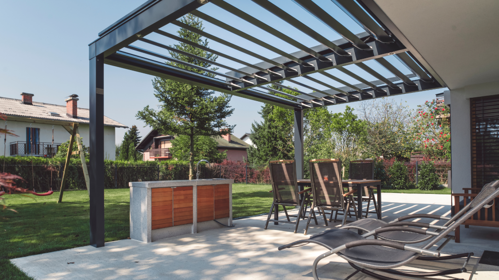 pegolas_lytham gazebo patio with outside chairs