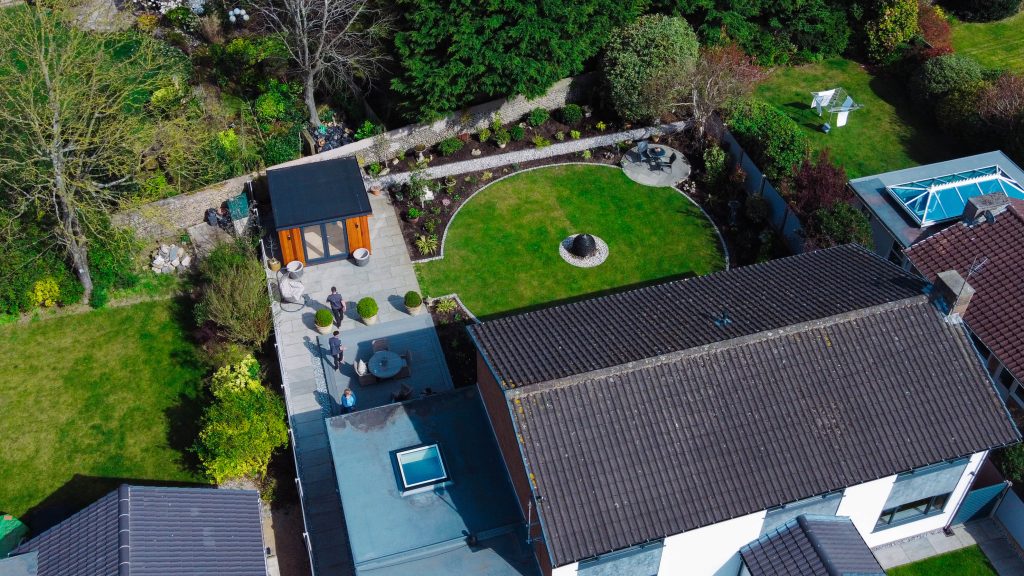 DJI_0014 garden room image from above house using drone