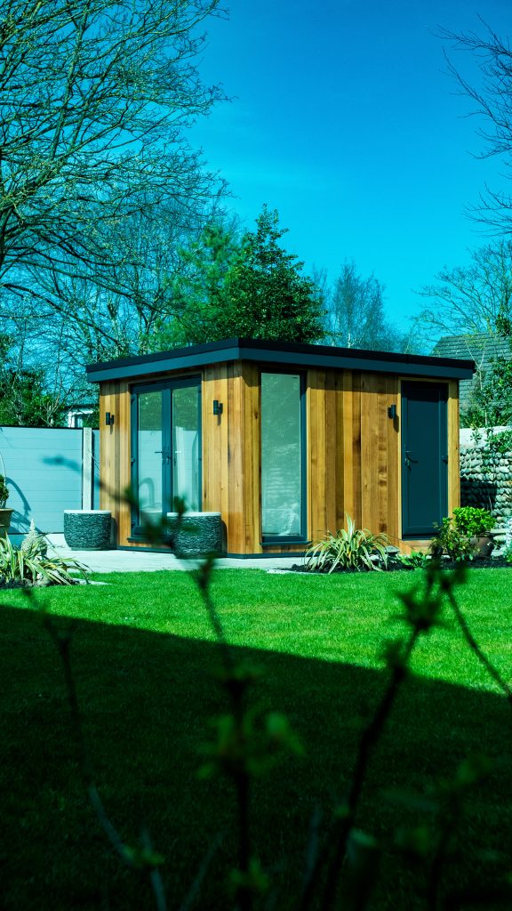 Lytham Exteriors 1-10 shot of garden room from across the garden