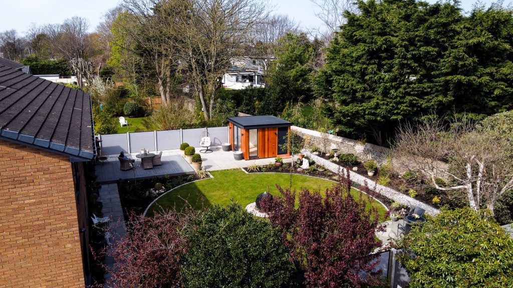 Lytham Exteriors 1-17 drone shot of garden room