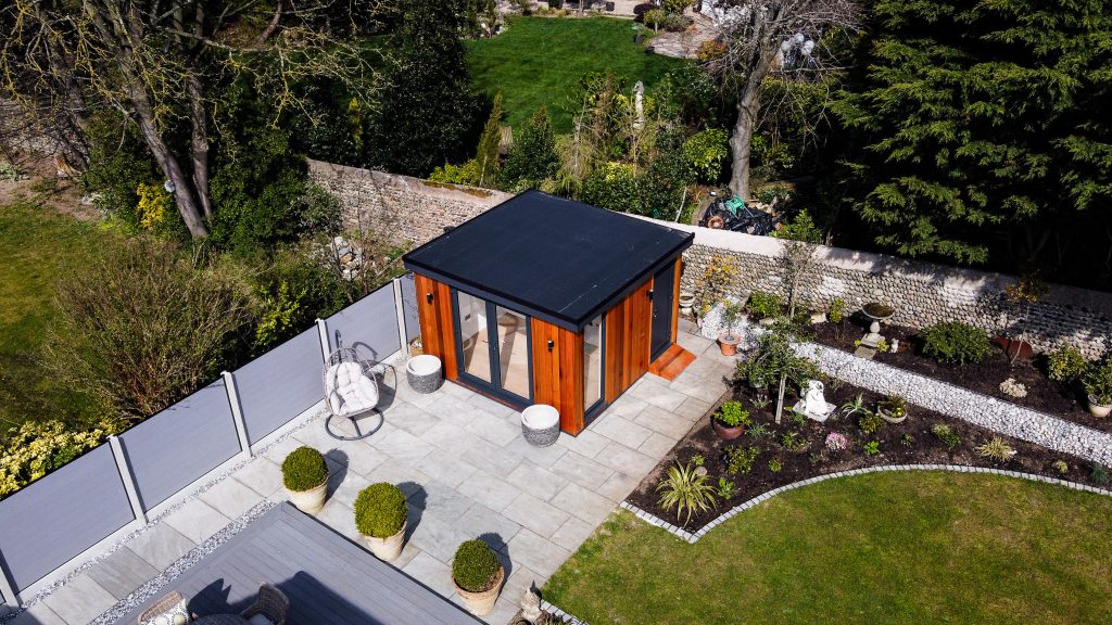 Lytham Exteriors 1-20 drone shot of garden room