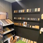 Cladding and finish samples on display at the showroom