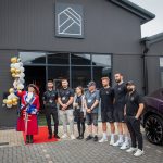 Team and guests outside the Lytham Exterior Spaces showroom