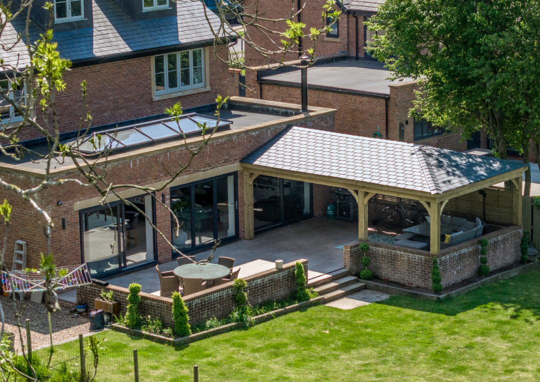 Bespoke timber gazebo and outdoor living area